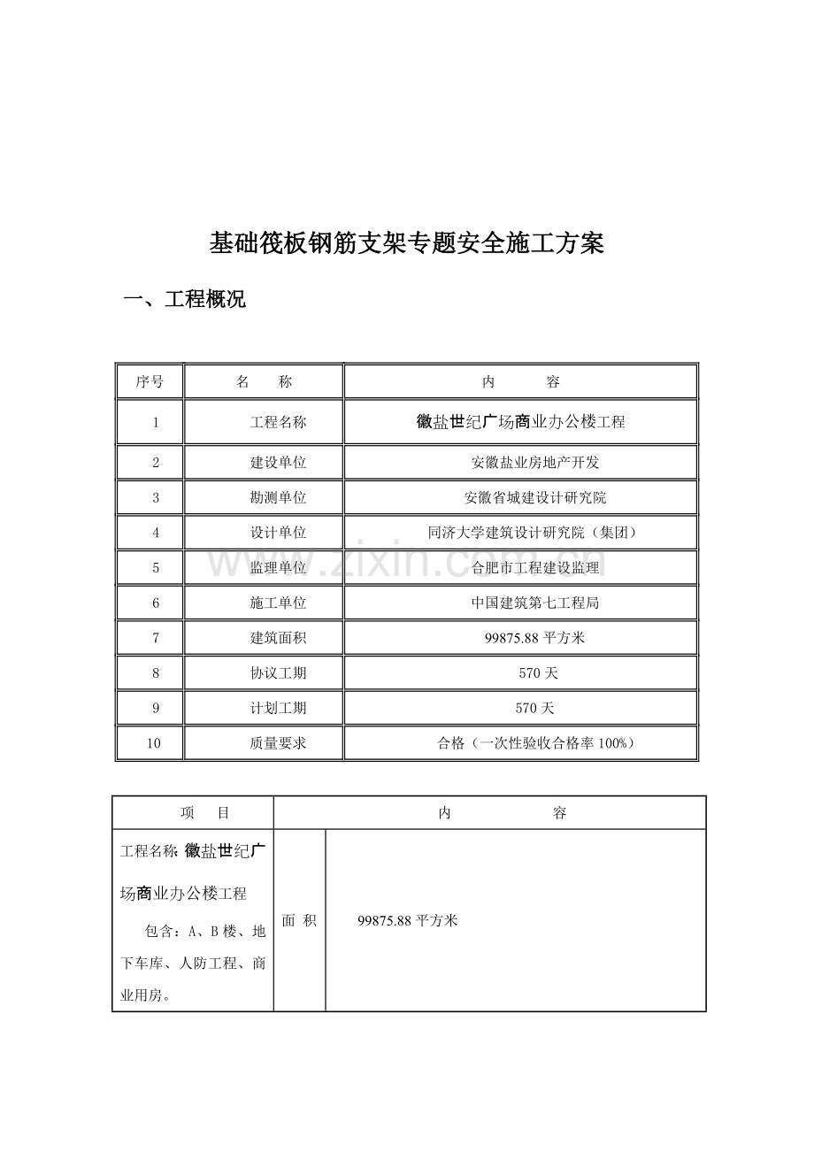 基础筏板钢筋支架综合项目施工专项方案.doc_第2页