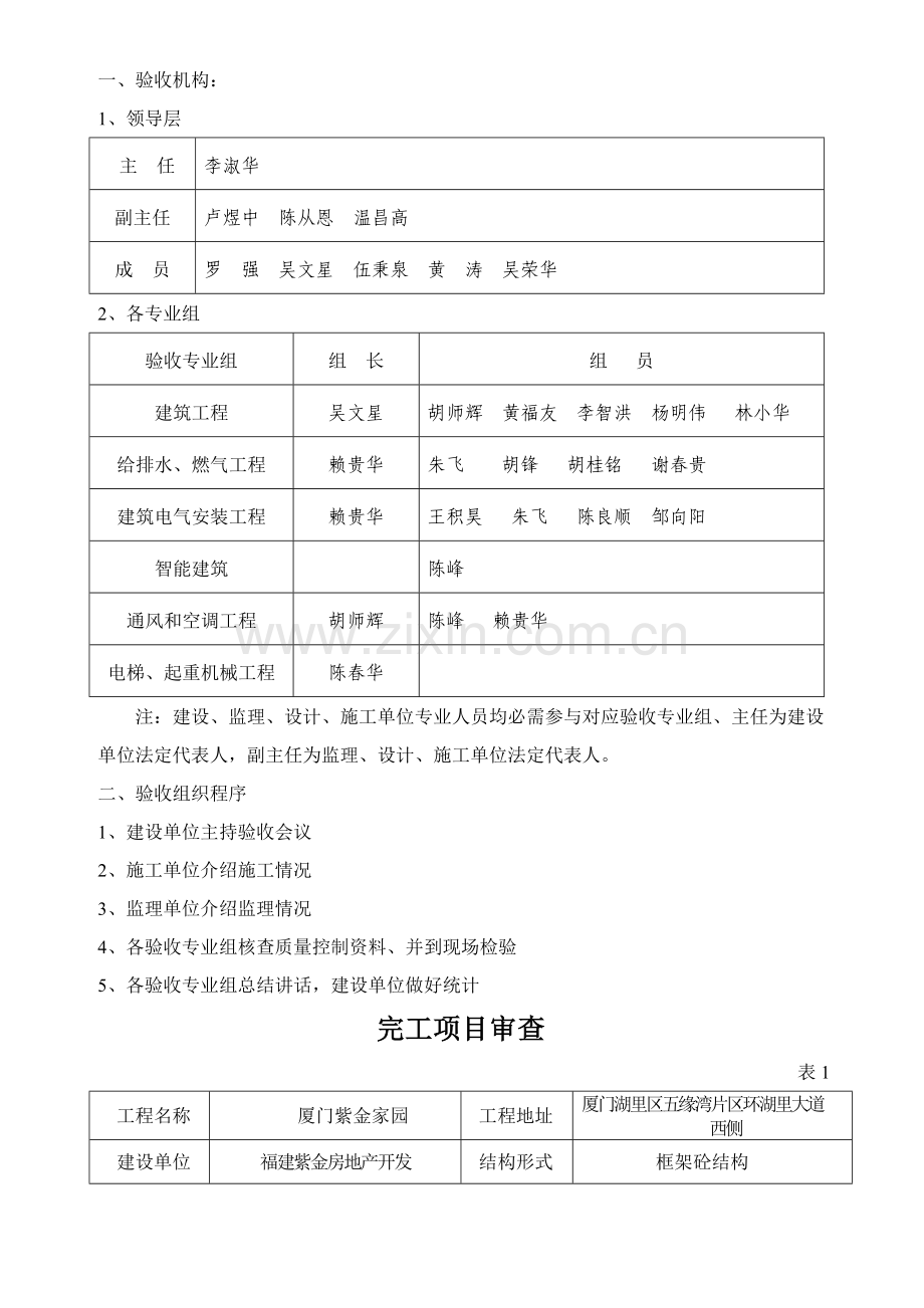 厦门市建设综合重点工程竣工全面验收综合报告.doc_第3页