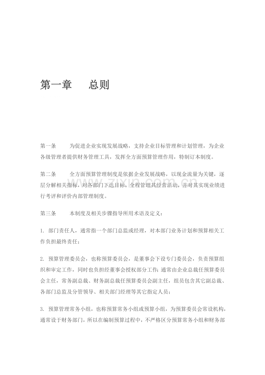 公司全面专项预算管理核心制度.doc_第2页