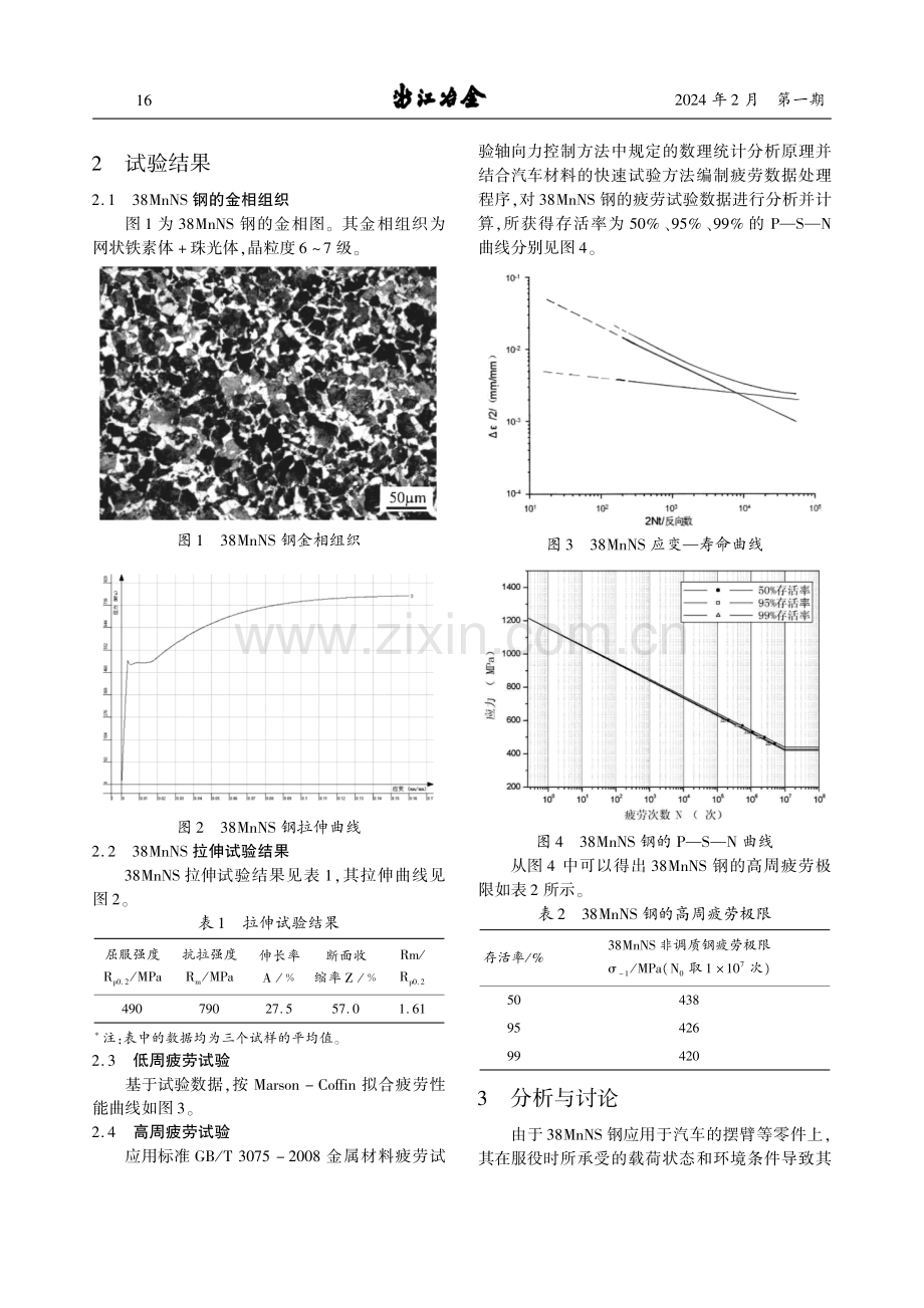 高性能低成本38MnNS非调质钢的疲劳性能研究.pdf_第2页