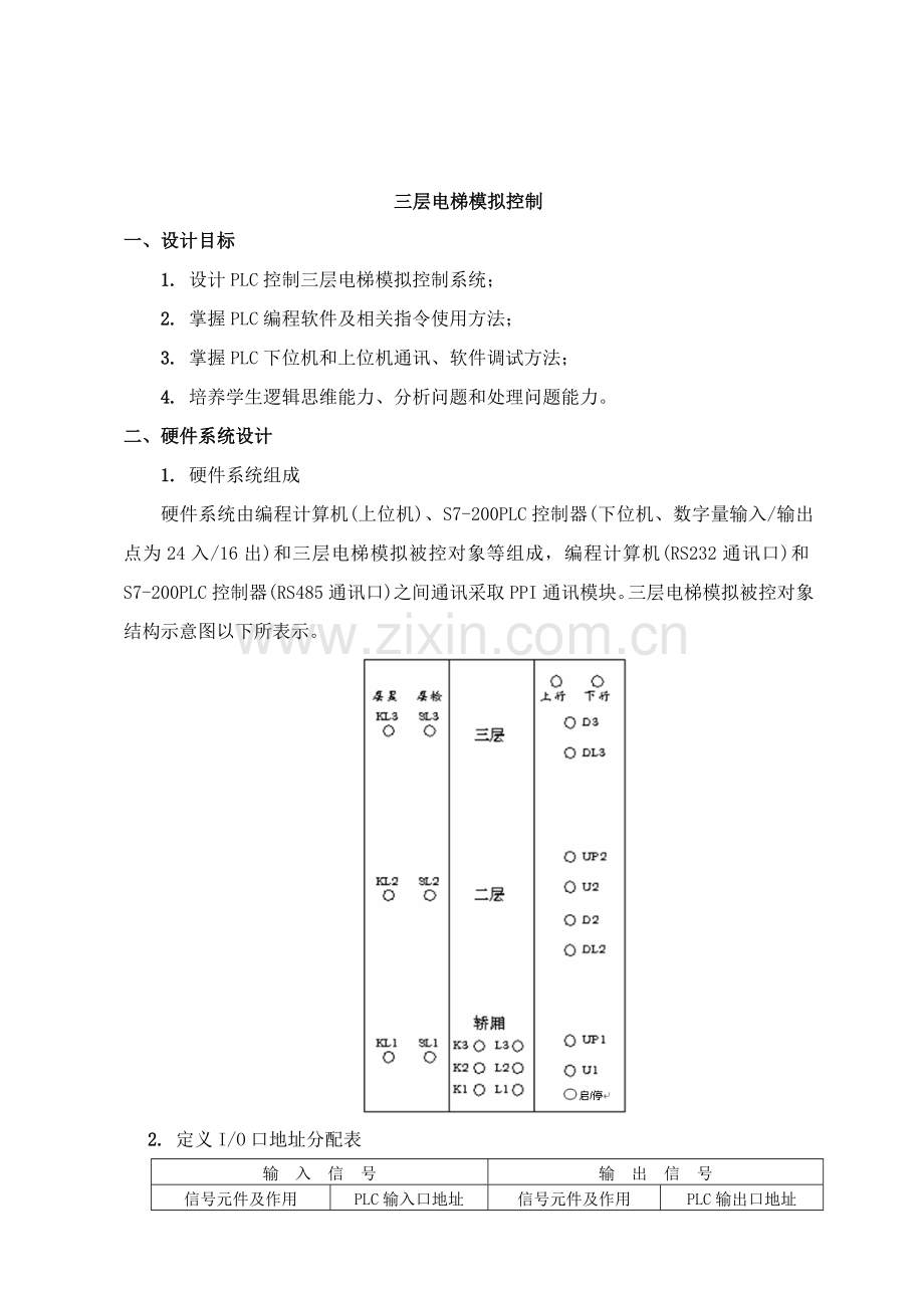 三层电梯控制PLC专业课程设计.doc_第2页