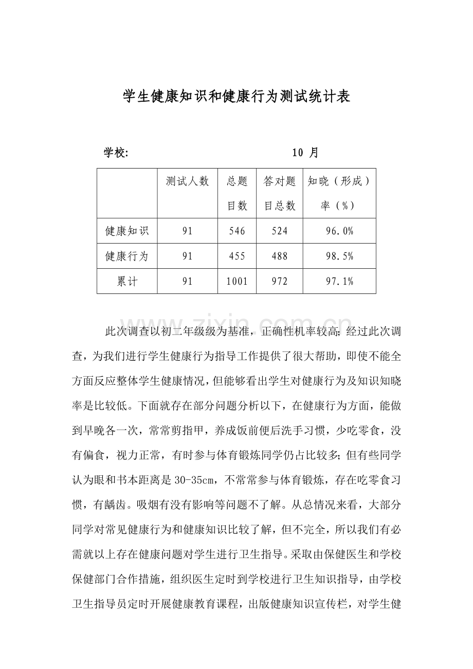 中学生健康教育知识测试调查研究报告.doc_第3页