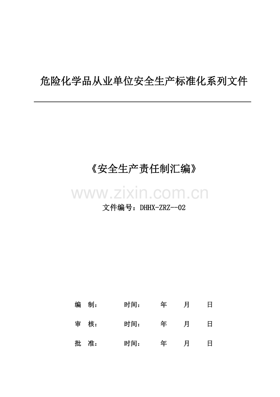 危险化学品从业单位安全生产标准化系列文件模板.docx_第1页