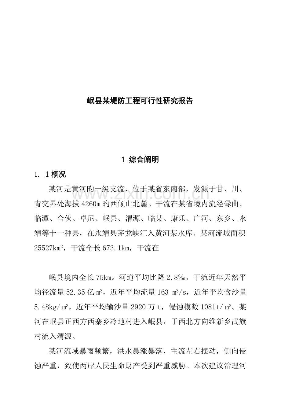 堤防关键工程可行性专题研究报告.docx_第1页