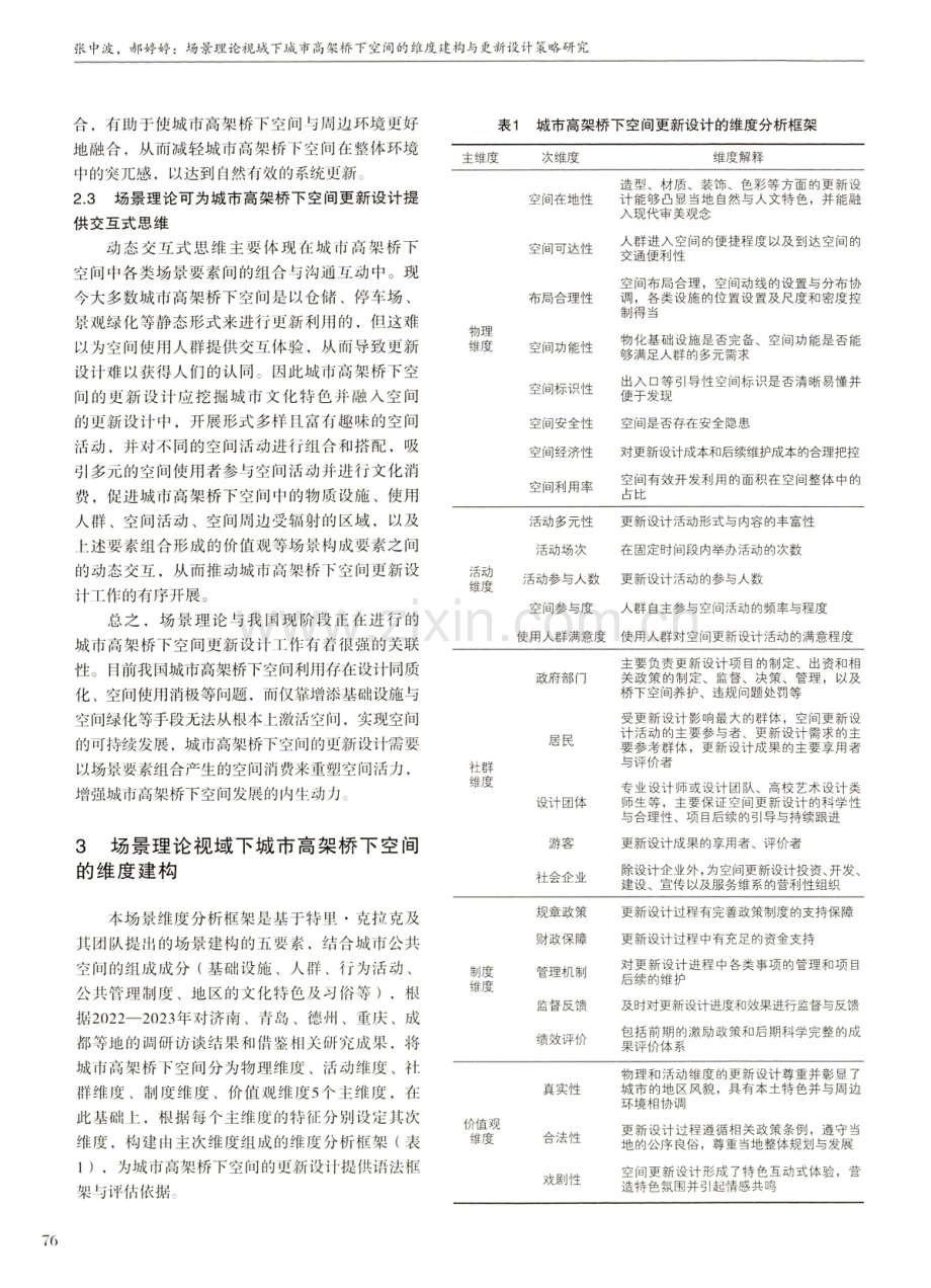 场景理论视域下城市高架桥下空间的维度建构与更新设计策略研究.pdf_第3页