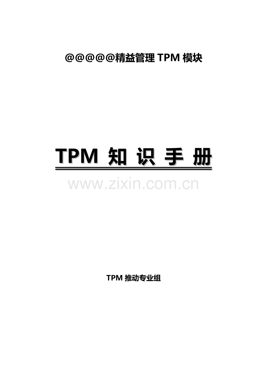 TPM基础知识基础手册.doc_第1页