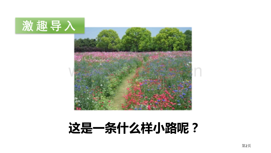 开满鲜花的小路省公开课一等奖新名师比赛一等奖课件.pptx_第2页