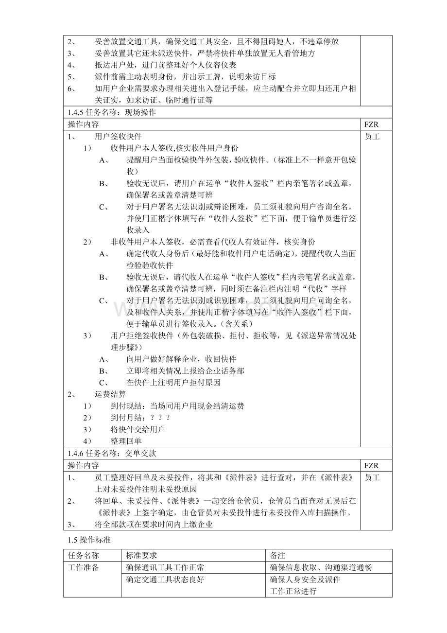 快递公司取派件标准作业流程概述模板.doc_第2页