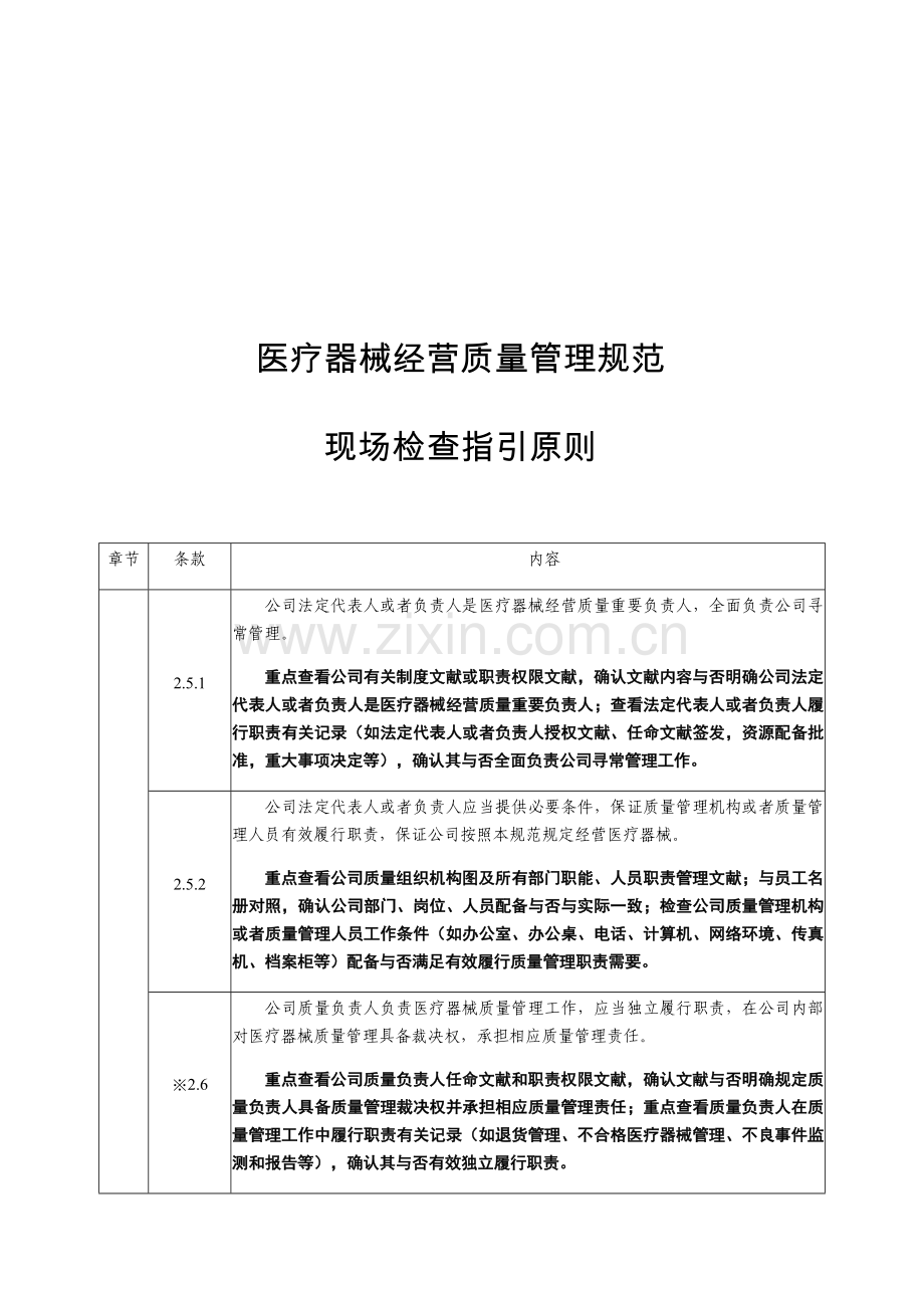 医疗器械经营质量管理标准规范现场检查指导原则.doc_第1页