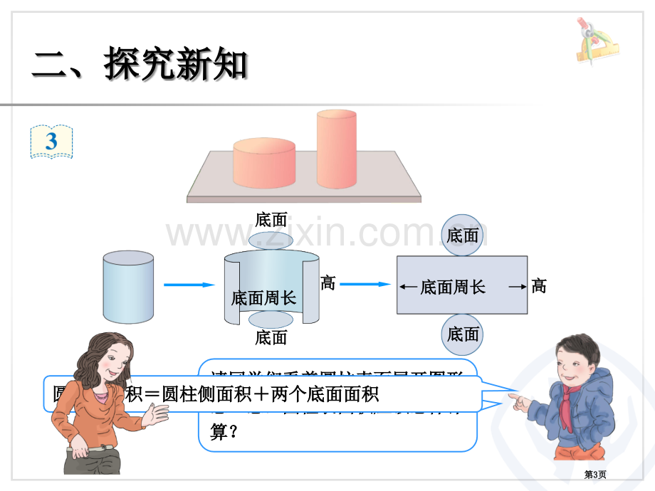 圆柱体表面积计算市公开课一等奖百校联赛获奖课件.pptx_第3页