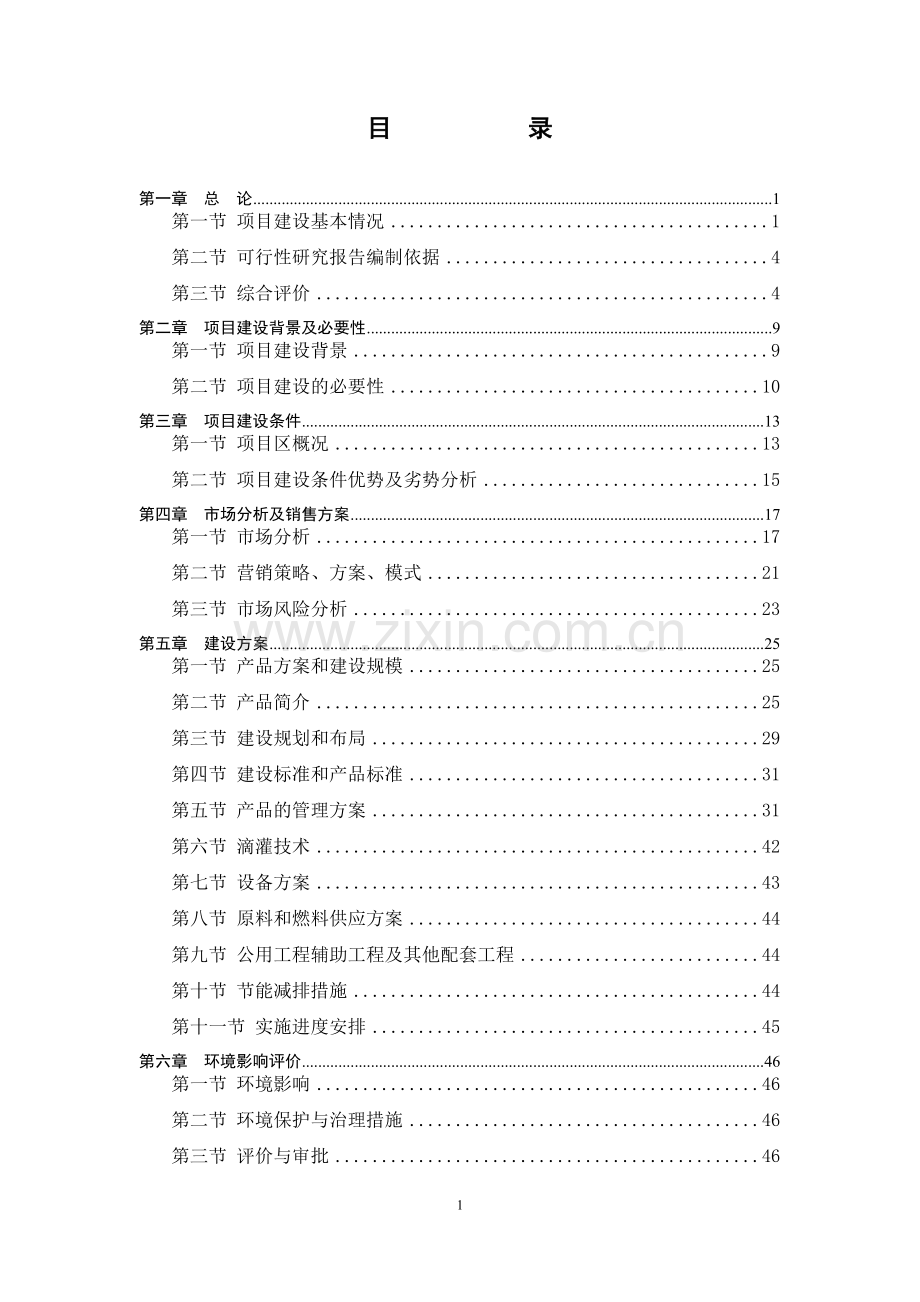 模具厂片区建设项目可行性研究报告.doc_第1页