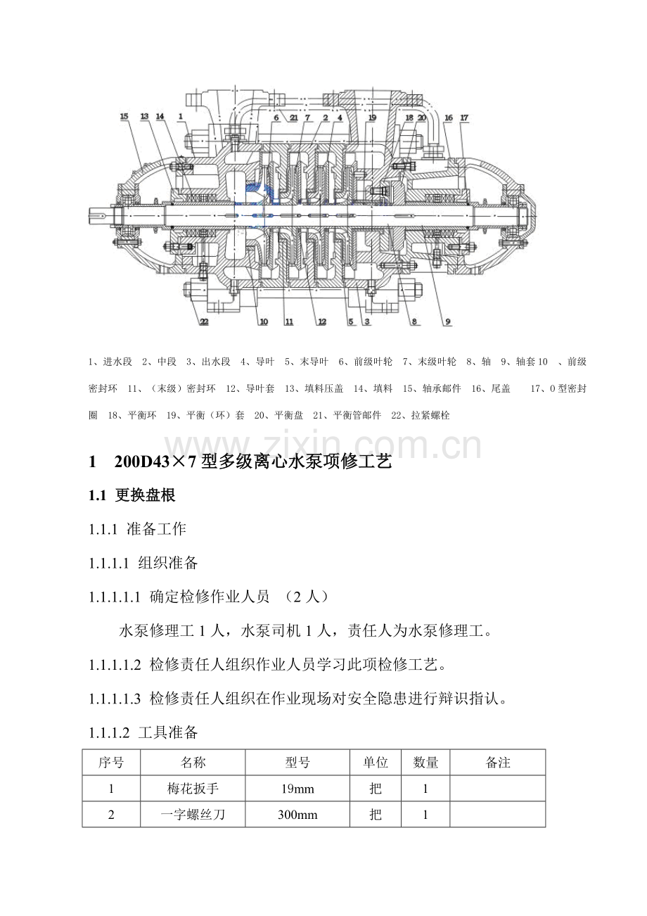 型多级离心水泵检修工艺技术模板.doc_第2页