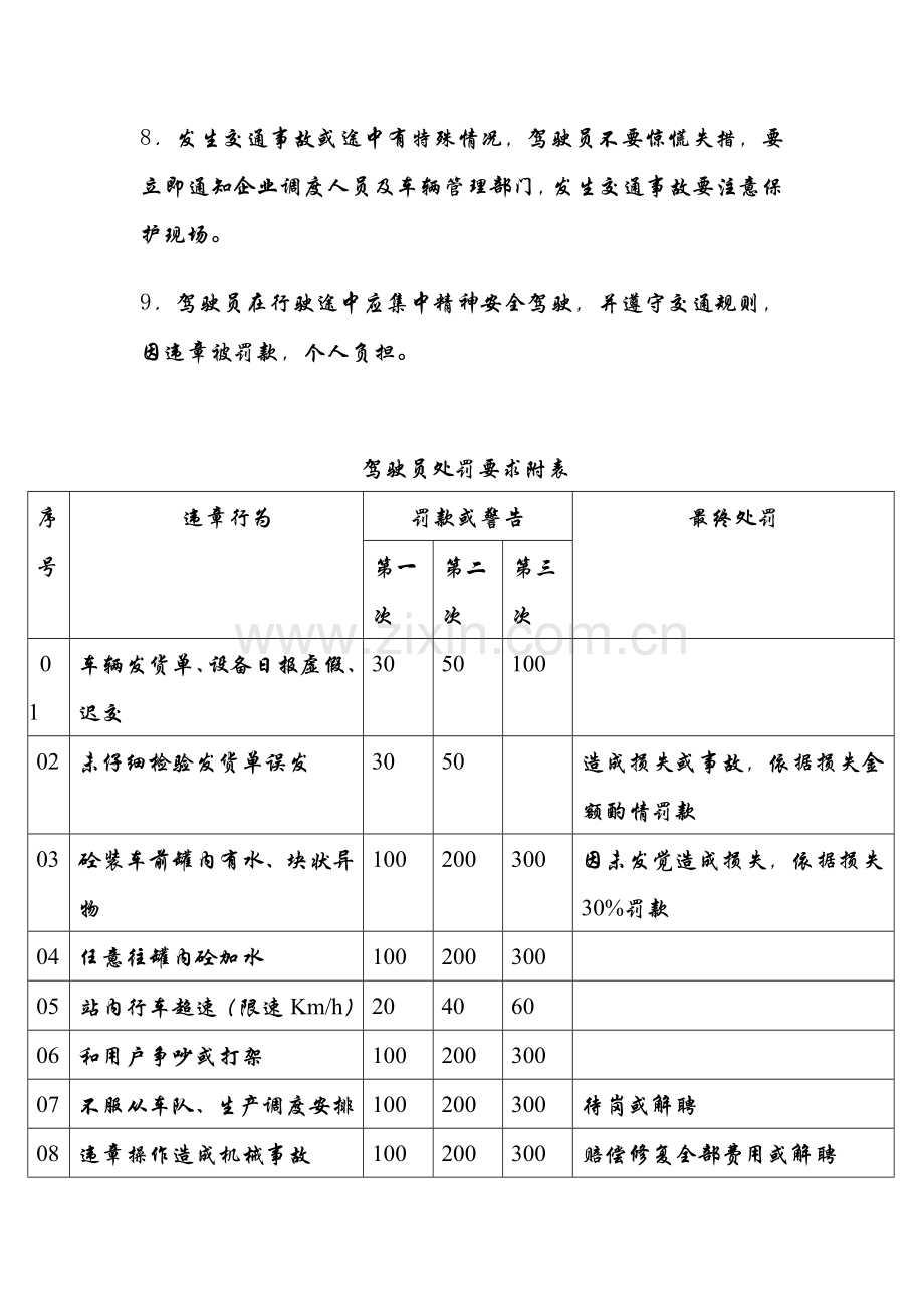 商混站驾驶员管理核心制度.doc_第2页