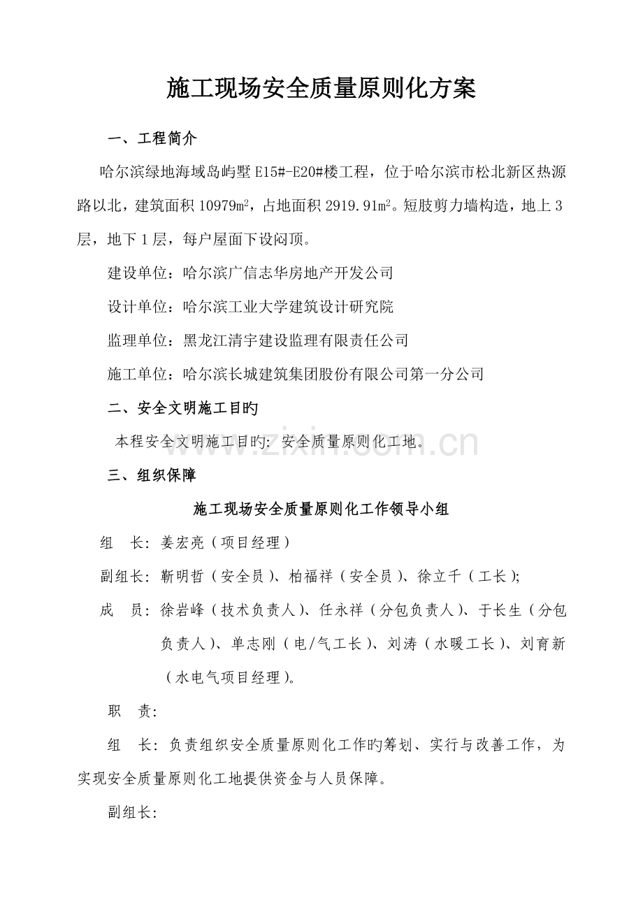 安全质量重点标准化专题方案绿地.docx_第3页