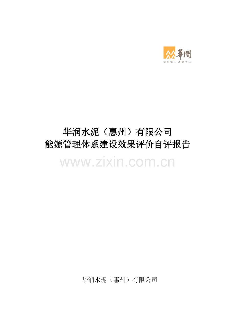 公司能源管理全新体系建设效果评价自评经典报告.docx_第1页