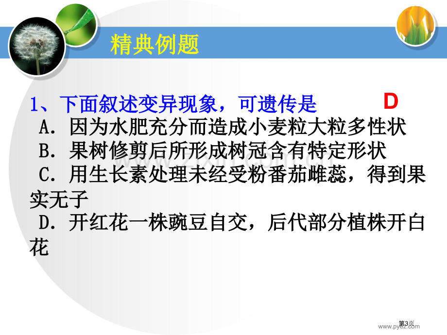 人教版教学基因突变和基因重组省公共课一等奖全国赛课获奖课件.pptx_第3页