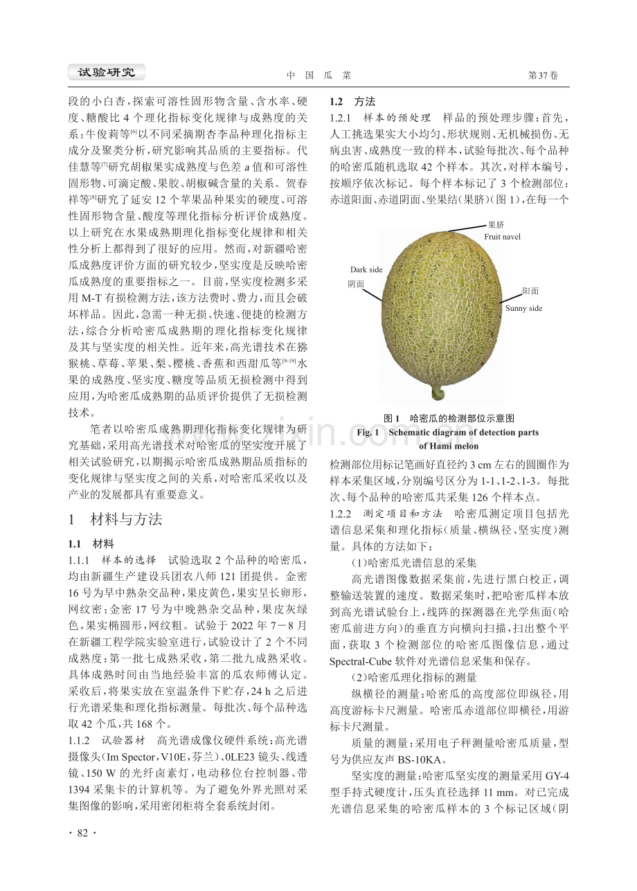 不同成熟期哈密瓜坚实度变化规律及相关性研究.pdf_第2页