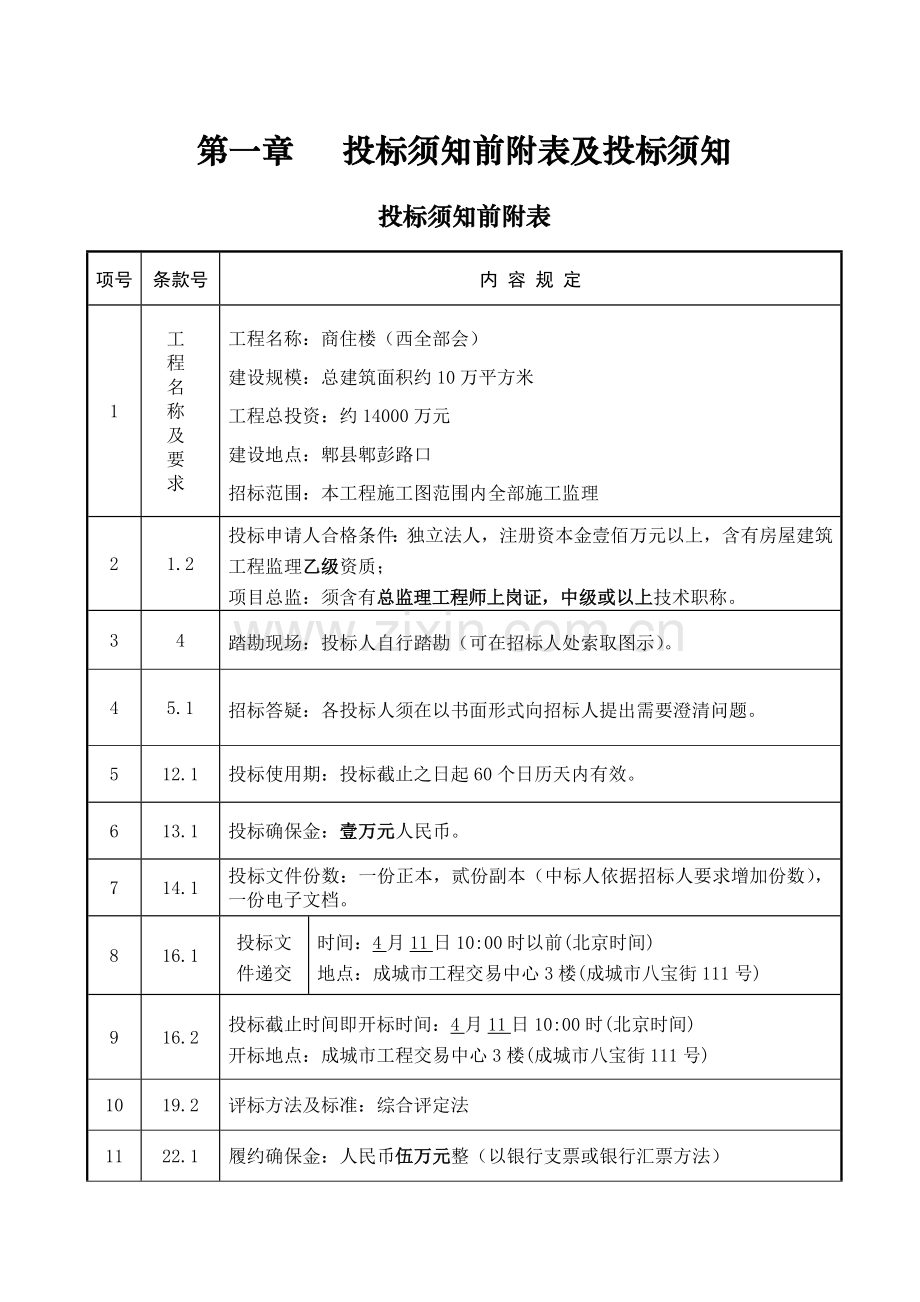 商住楼项目监理招标文件模板.doc_第3页