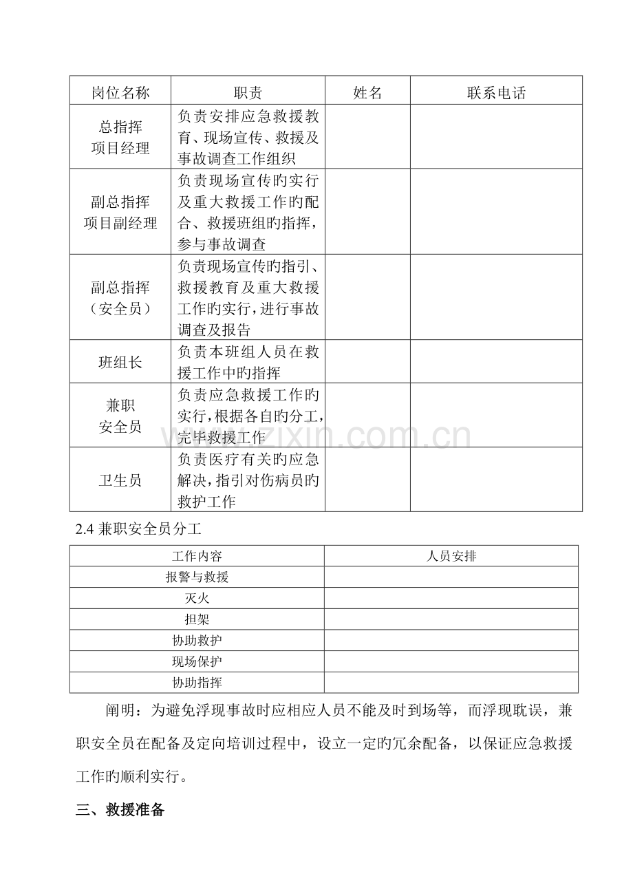 优质建筑综合施工安全事故应急救援全新预案范本.docx_第3页