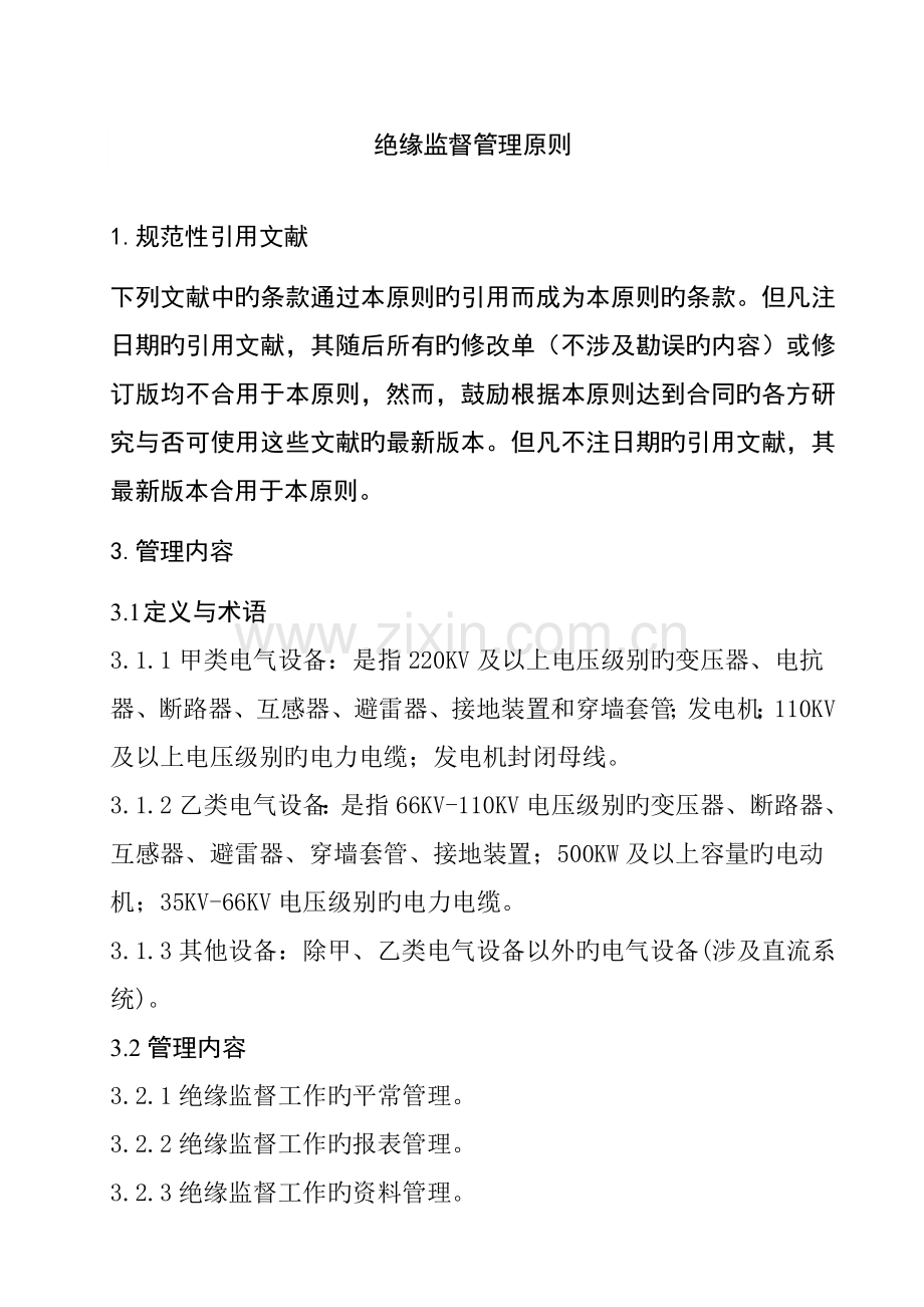 公司绝缘监督管理重点标准.docx_第1页