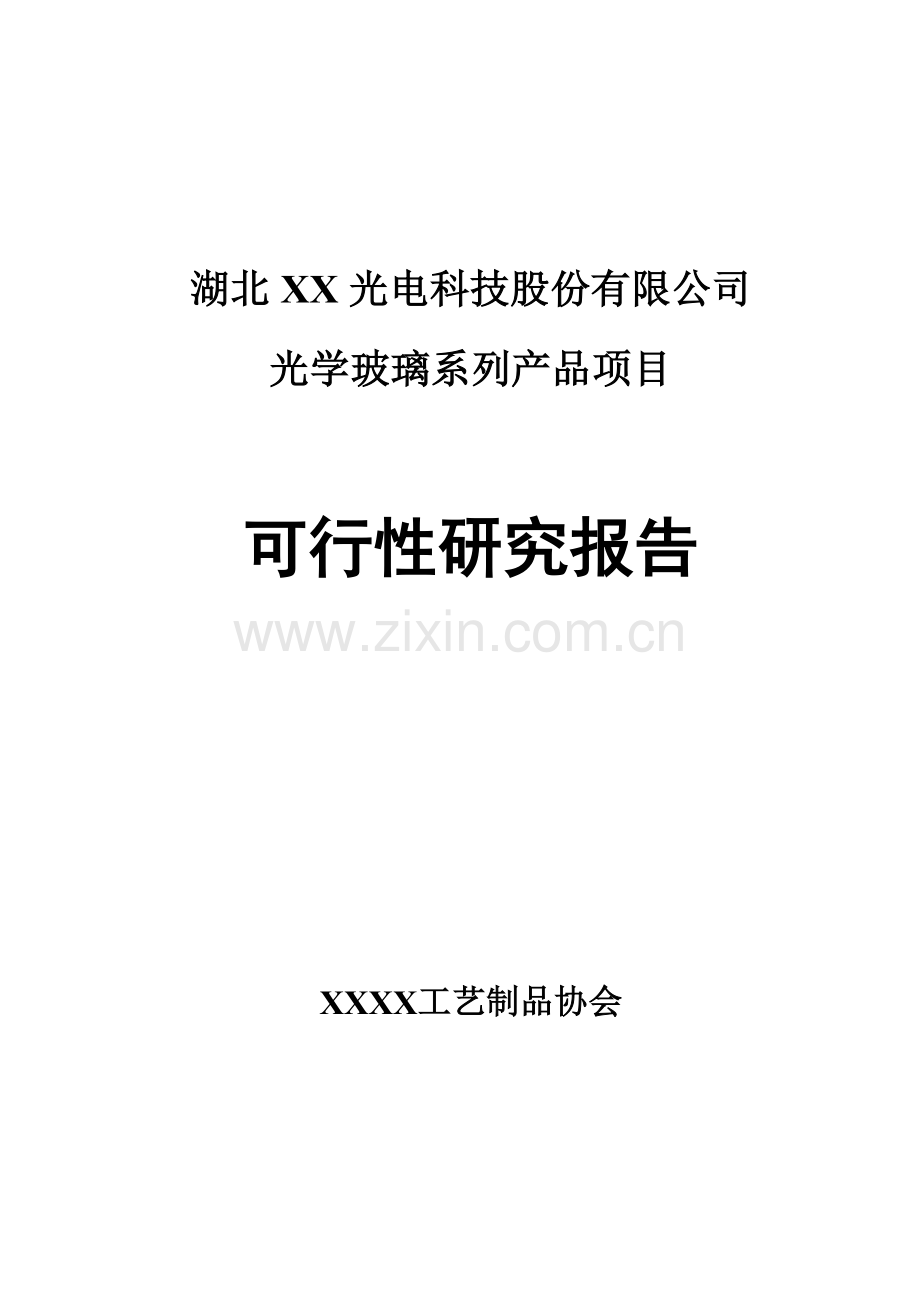 光学玻璃系列产品项目可行性研究报告.doc_第1页