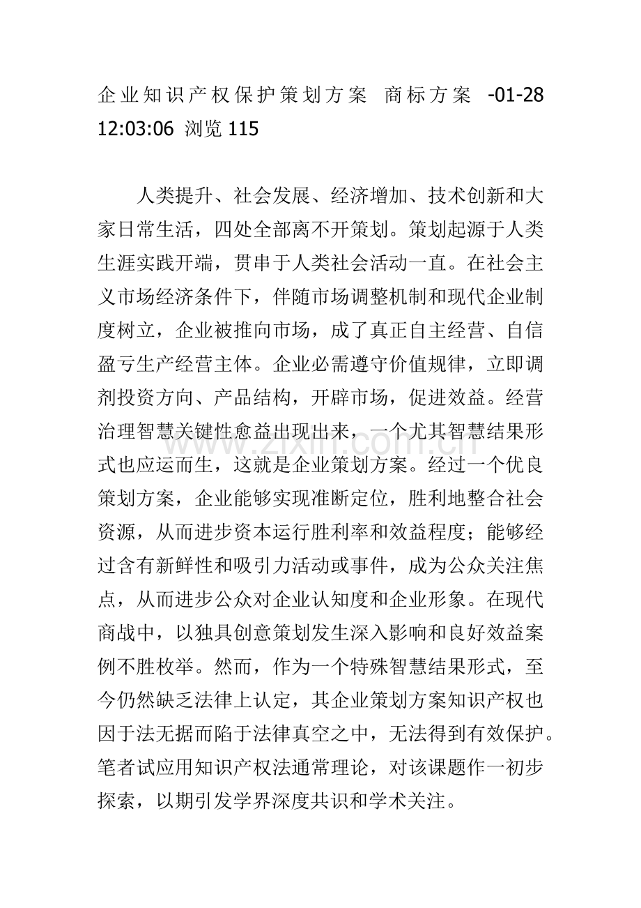 专业策划专项方案的知识产权保护专项方案.docx_第1页