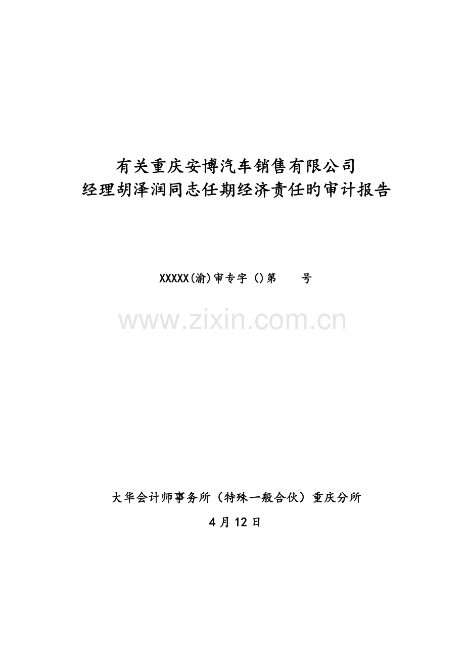 公司任期经济责任设计标准报告.docx_第1页