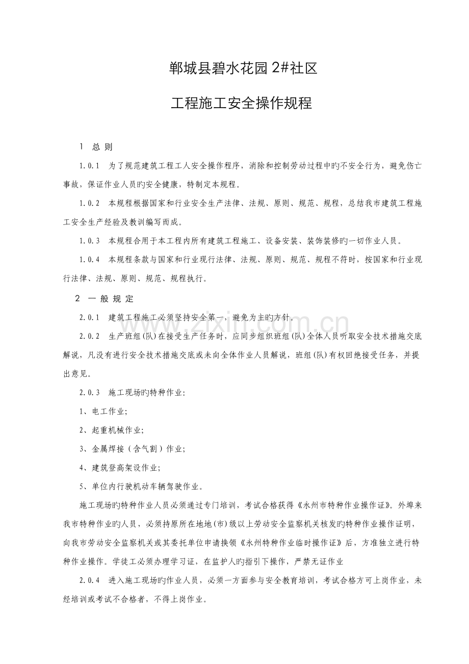 优质建筑关键工程综合施工安全操作专题规程.docx_第2页