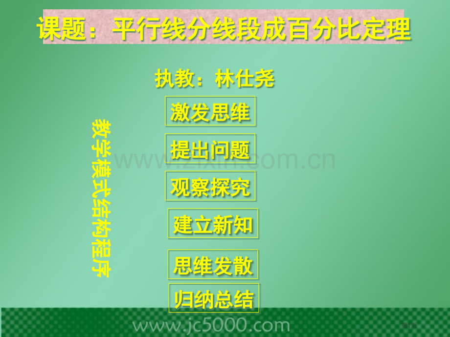 平行线分线段成比例定理微课市公开课一等奖百校联赛获奖课件.pptx_第1页