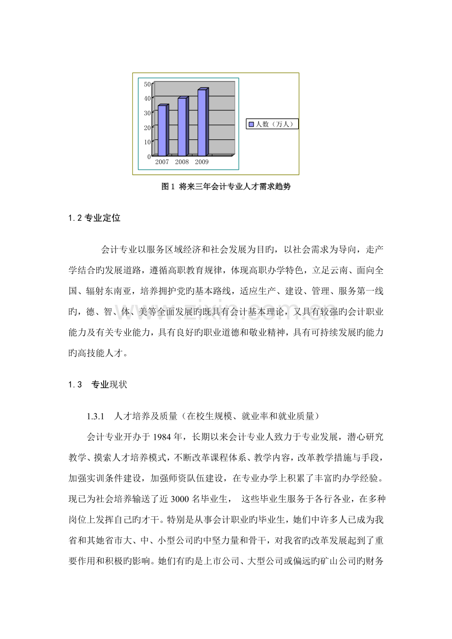 云南省重点建设专业会计专业建设专题方案.docx_第2页
