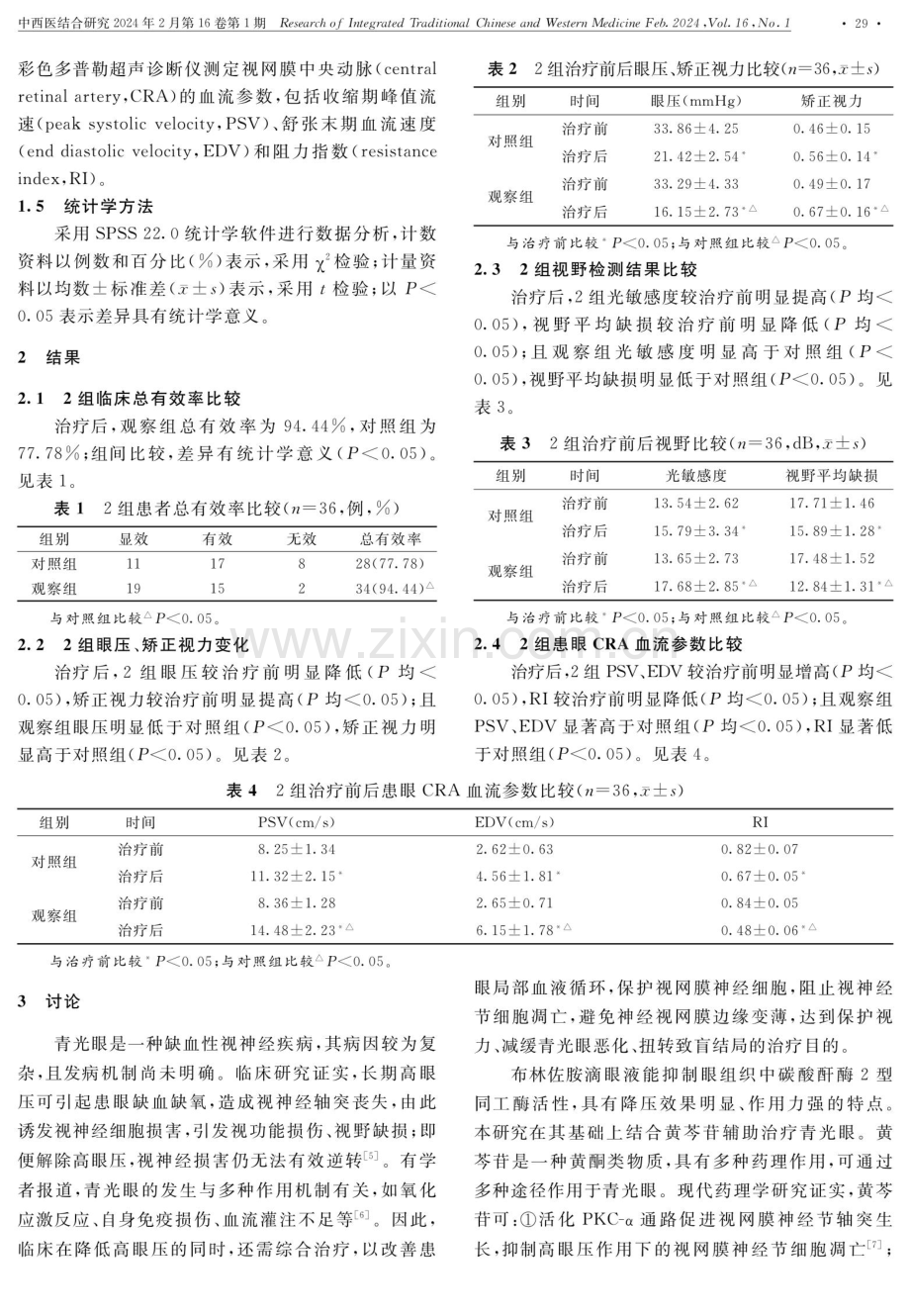 黄芩苷辅助治疗青光眼临床疗效分析.pdf_第3页