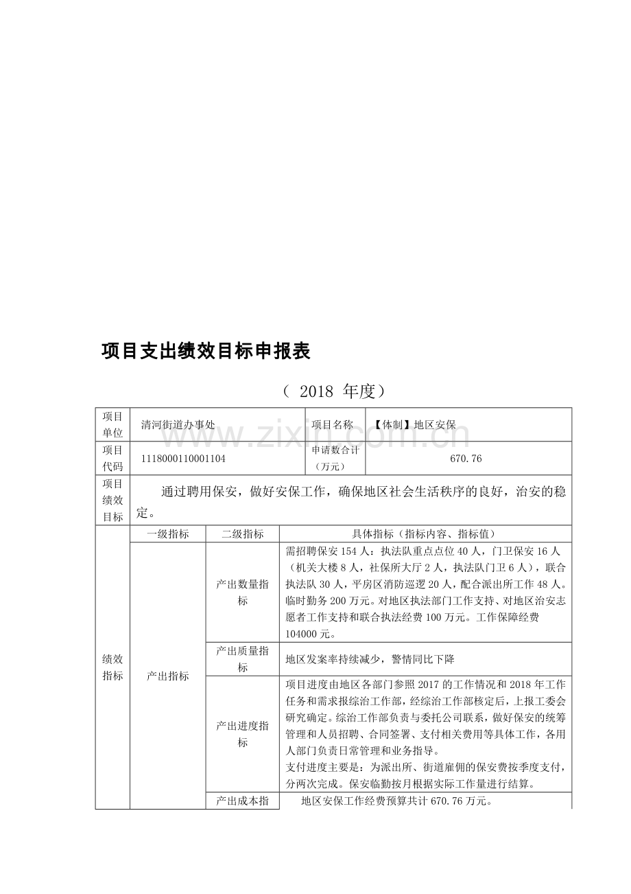 项目支出绩效目标申报表.doc_第1页