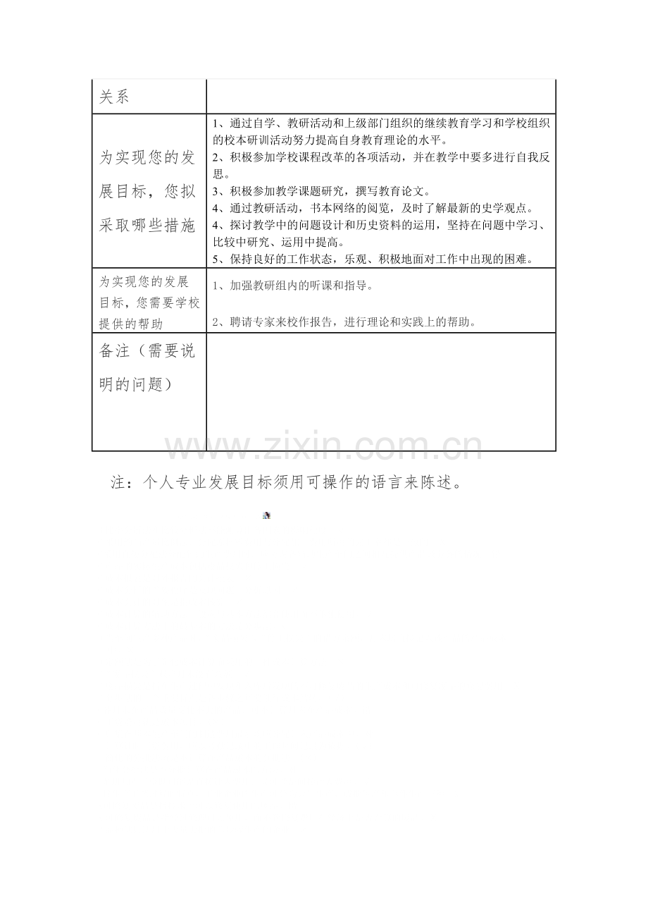 初中历史教师专业发展规划.doc_第2页