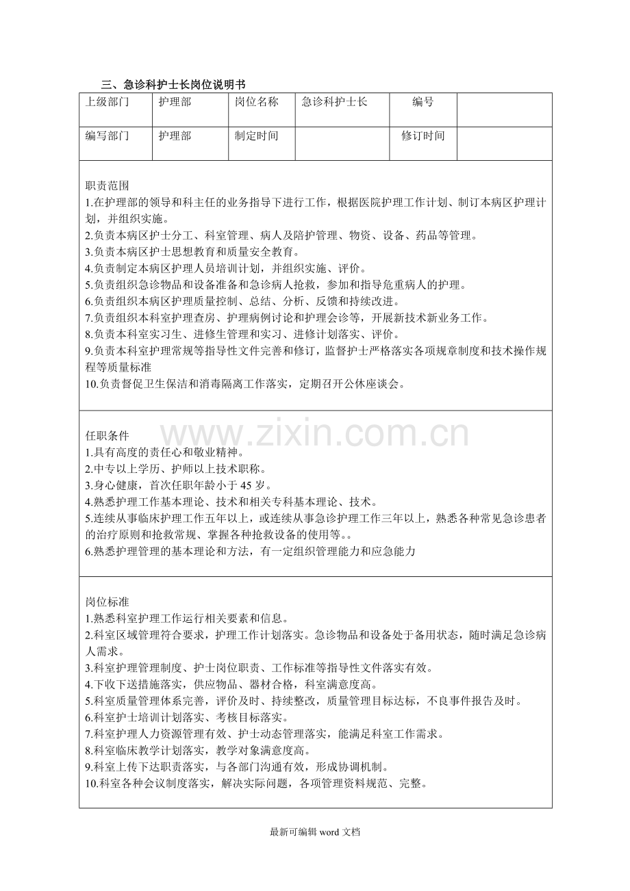 各级护理人员岗位说明书本.doc_第3页