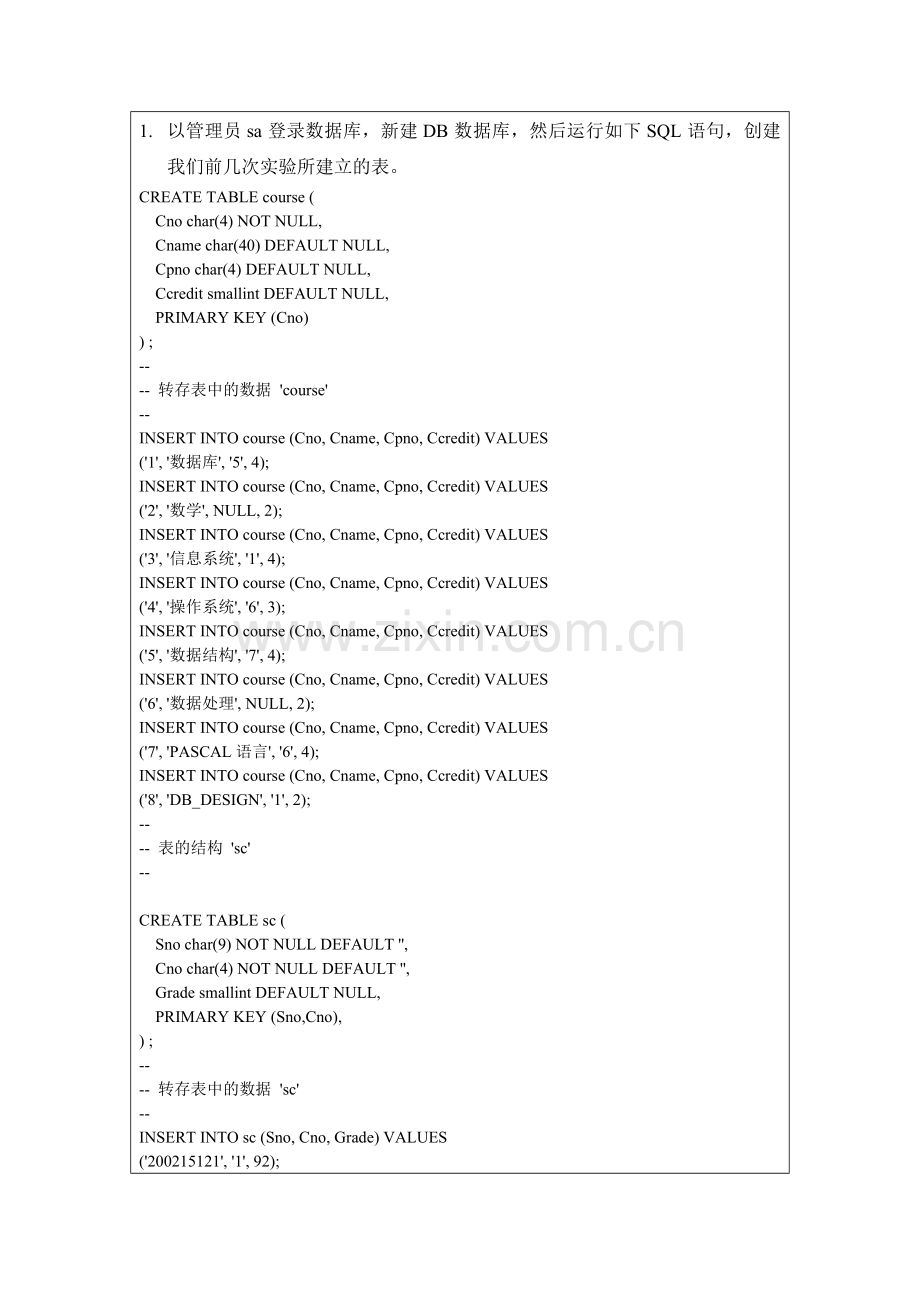 数据库系统实验报告-实验三-数据控制(安全性).doc_第2页