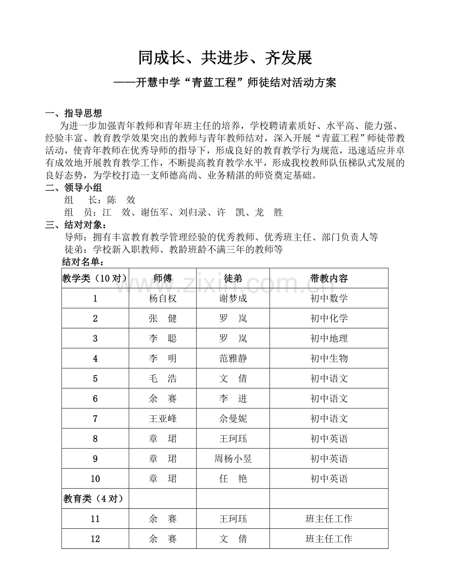 师徒结对活动方案.doc_第1页