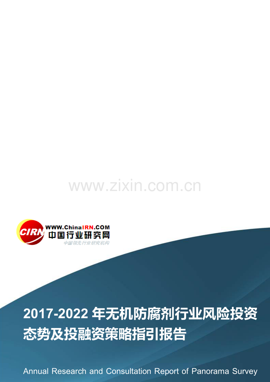 2017-2022年无机防腐剂行业风险投资态势及投融资策略指引报告目录.doc_第1页