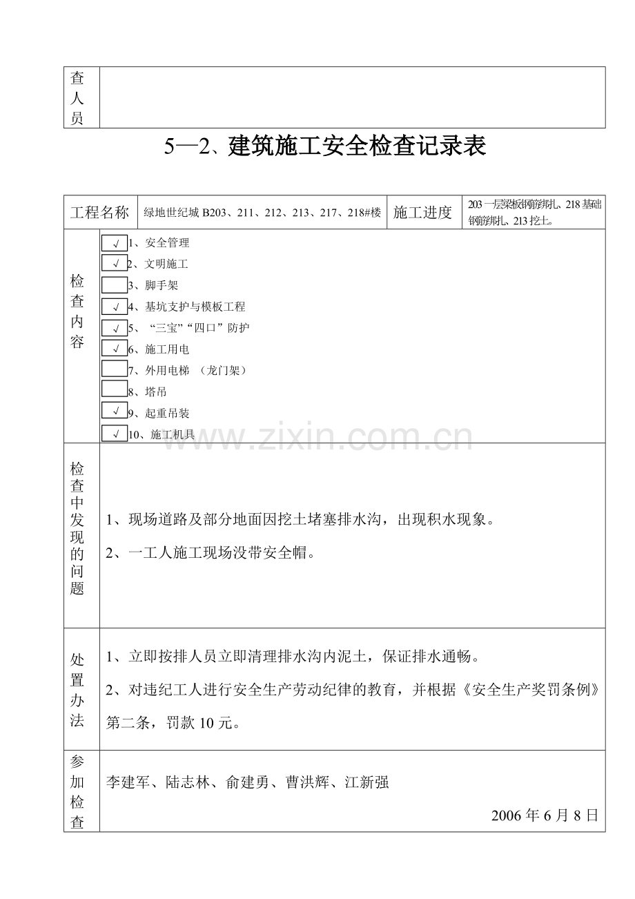 5—2、建筑施工安全检查记录表[1].doc_第2页