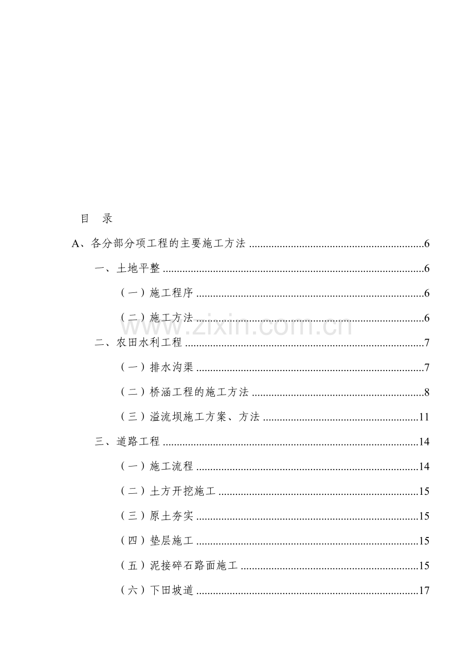 土地整理田间道路施工方案.doc_第1页