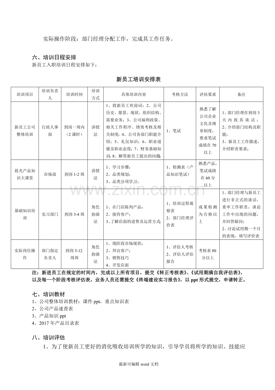 新员工培训计划书.doc_第2页