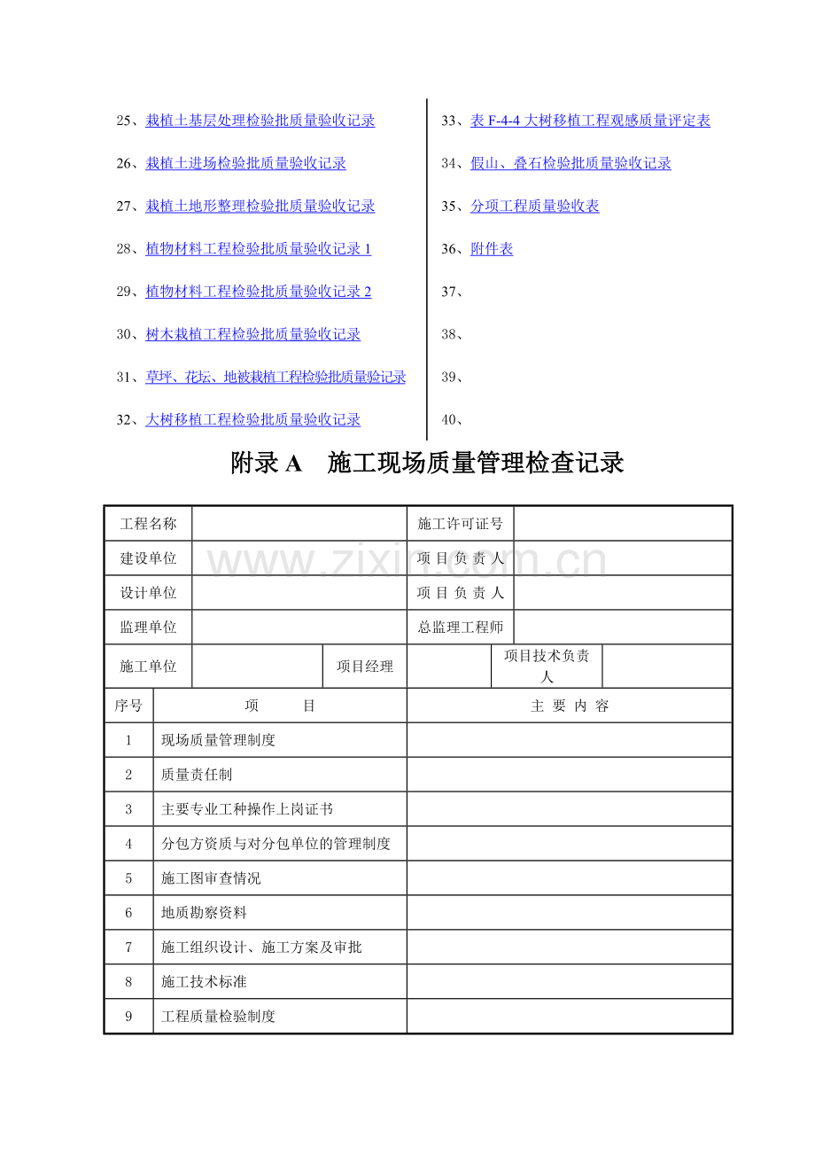 园林绿化工程验收标准检验批表格(试行).doc_第2页