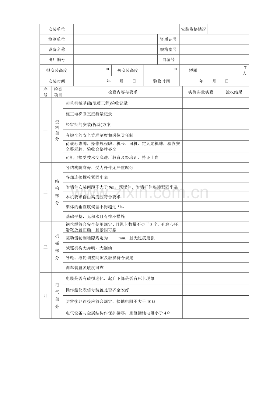 施工电梯验收表.doc_第2页