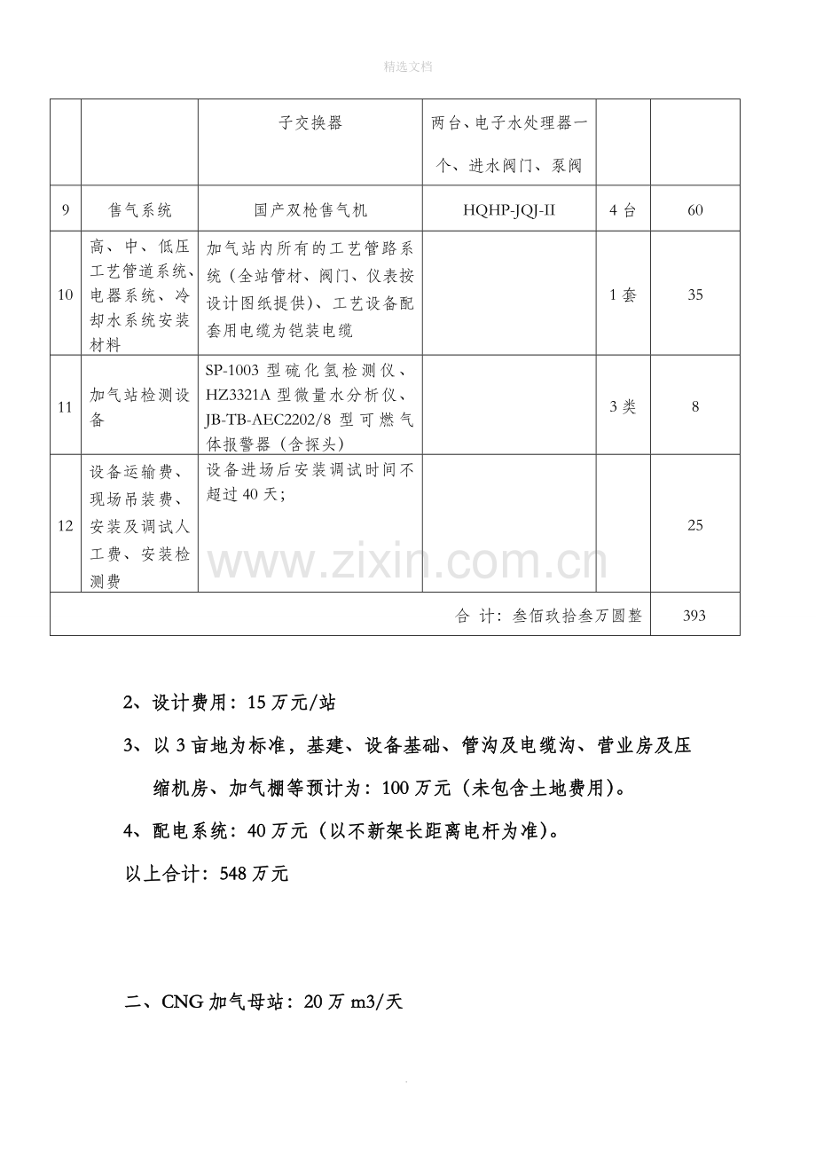 CNG加气站投资预算.doc_第3页