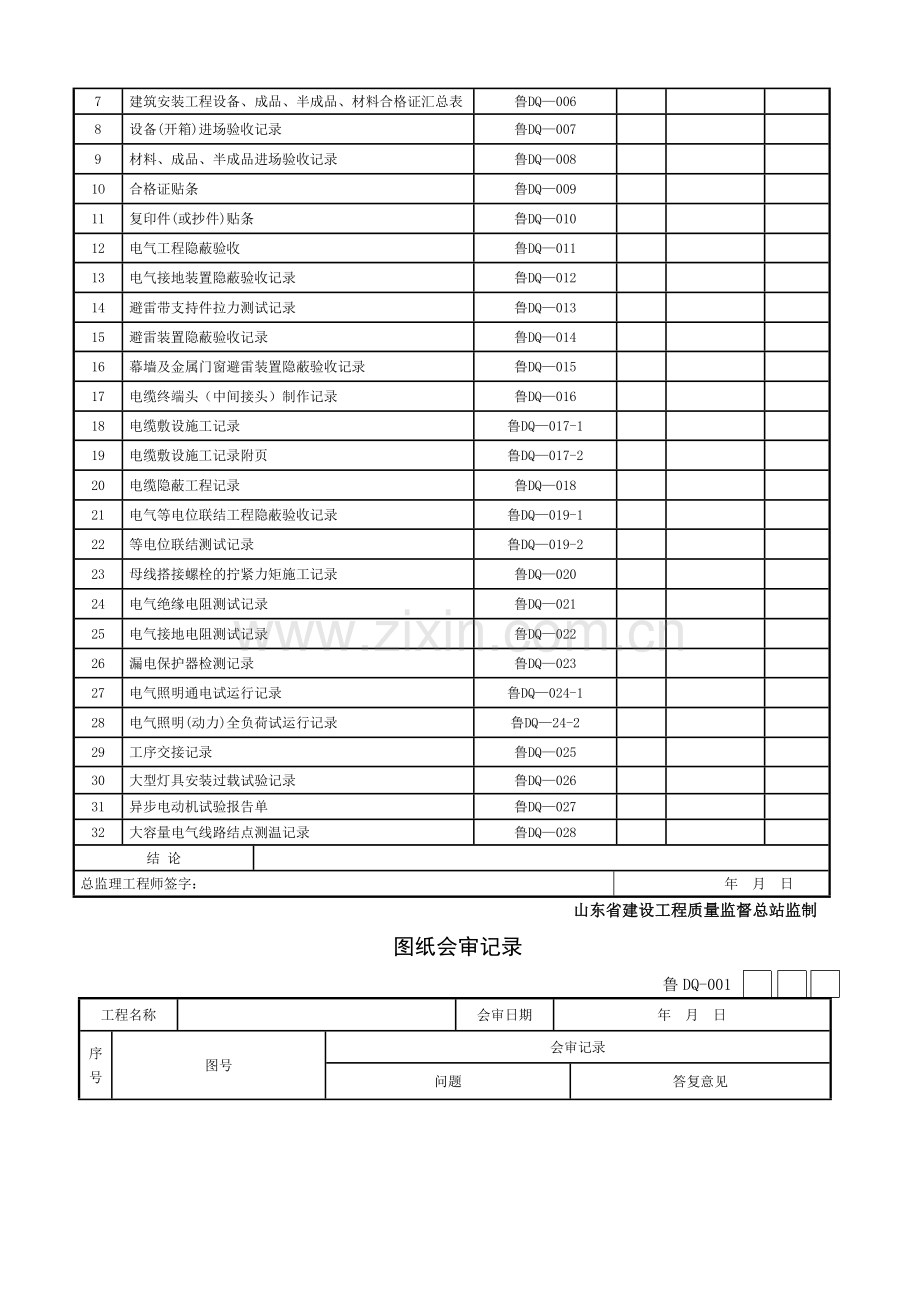 建筑电气工程施工技术资料核查表.doc_第2页