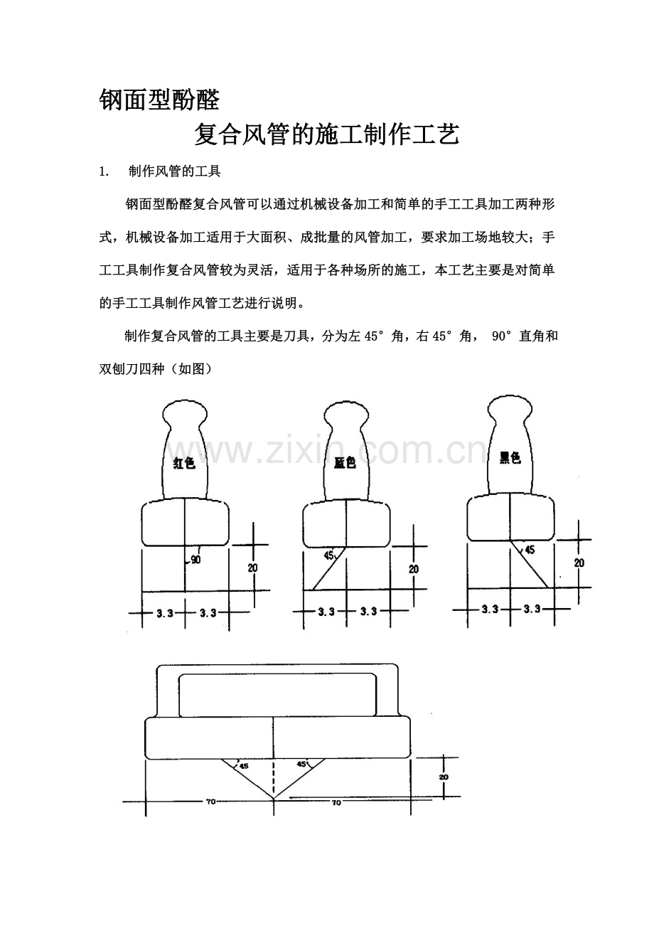 钢面型酚醛复合风管的施工制作工艺.doc_第1页