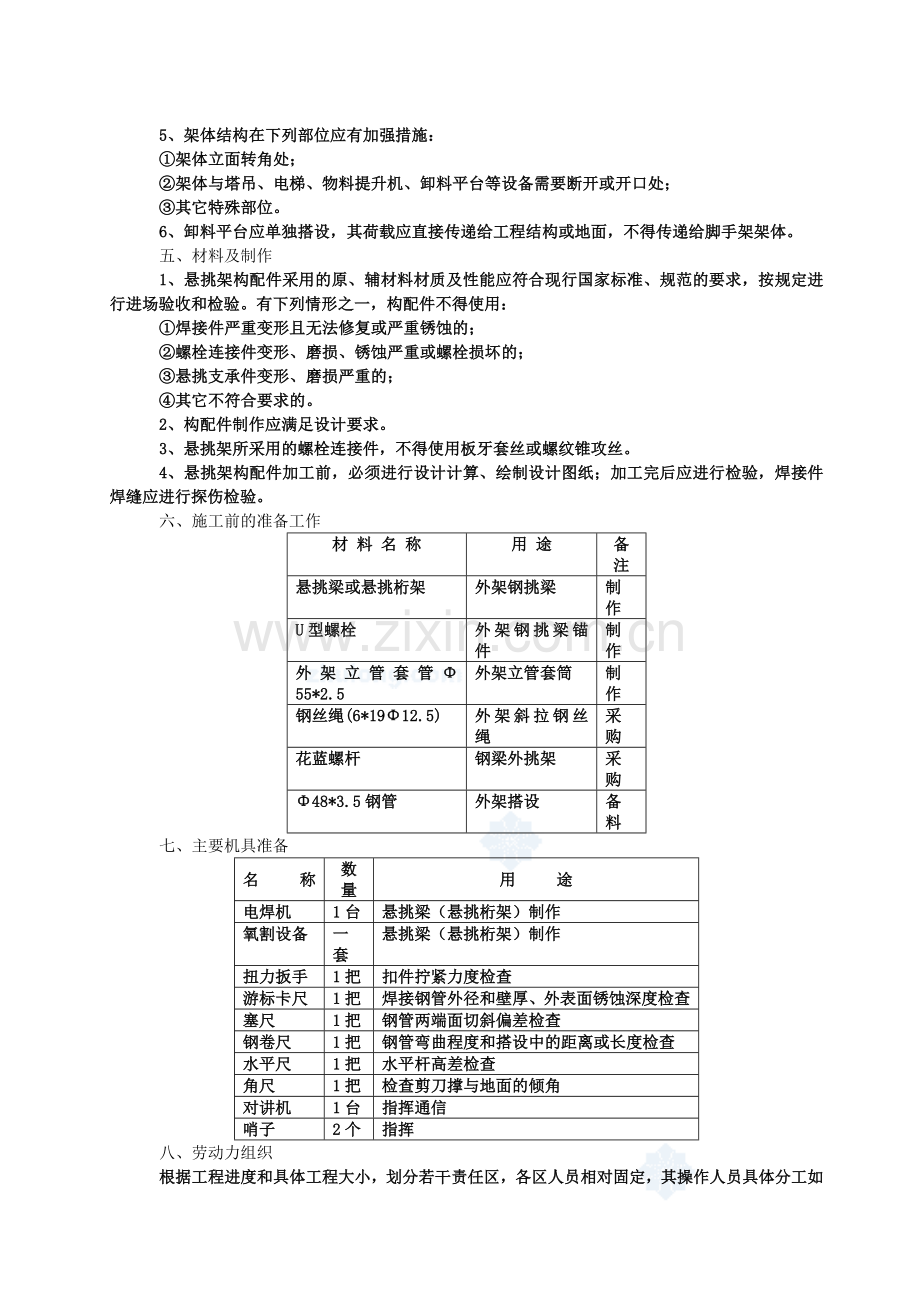 悬挑式外脚手架施工工艺(实例).doc_第2页