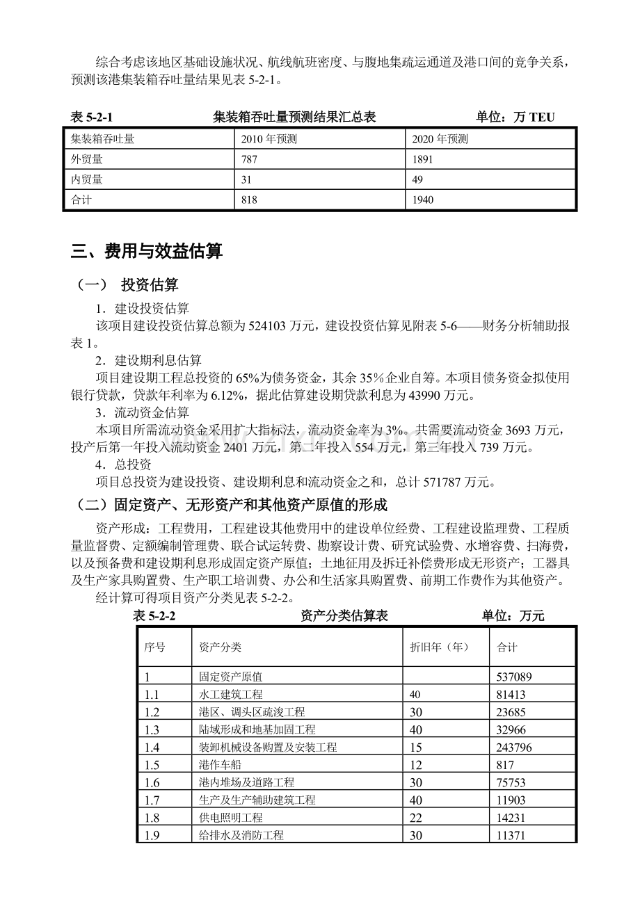 港口项目投资效益分析.doc_第2页