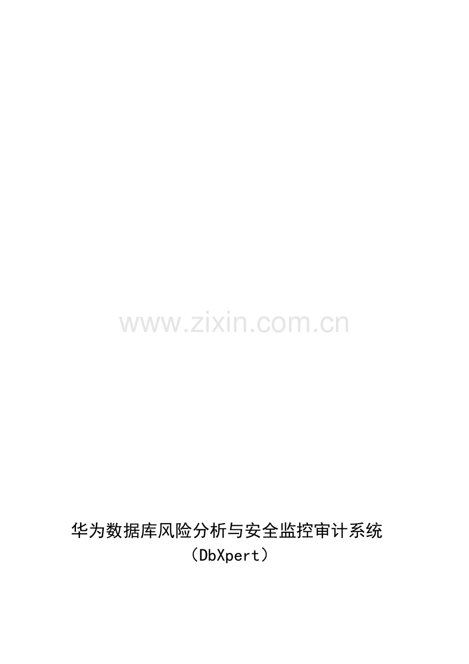 数据库风险分析与安全监控审计系统(DbXpert)解决方案.doc_第1页