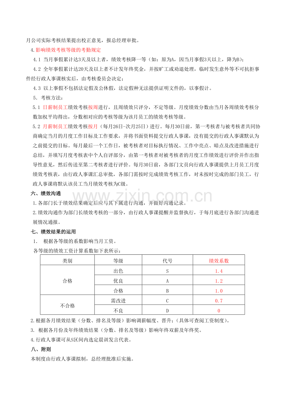 国虹塑胶绩效考核制度..doc_第3页