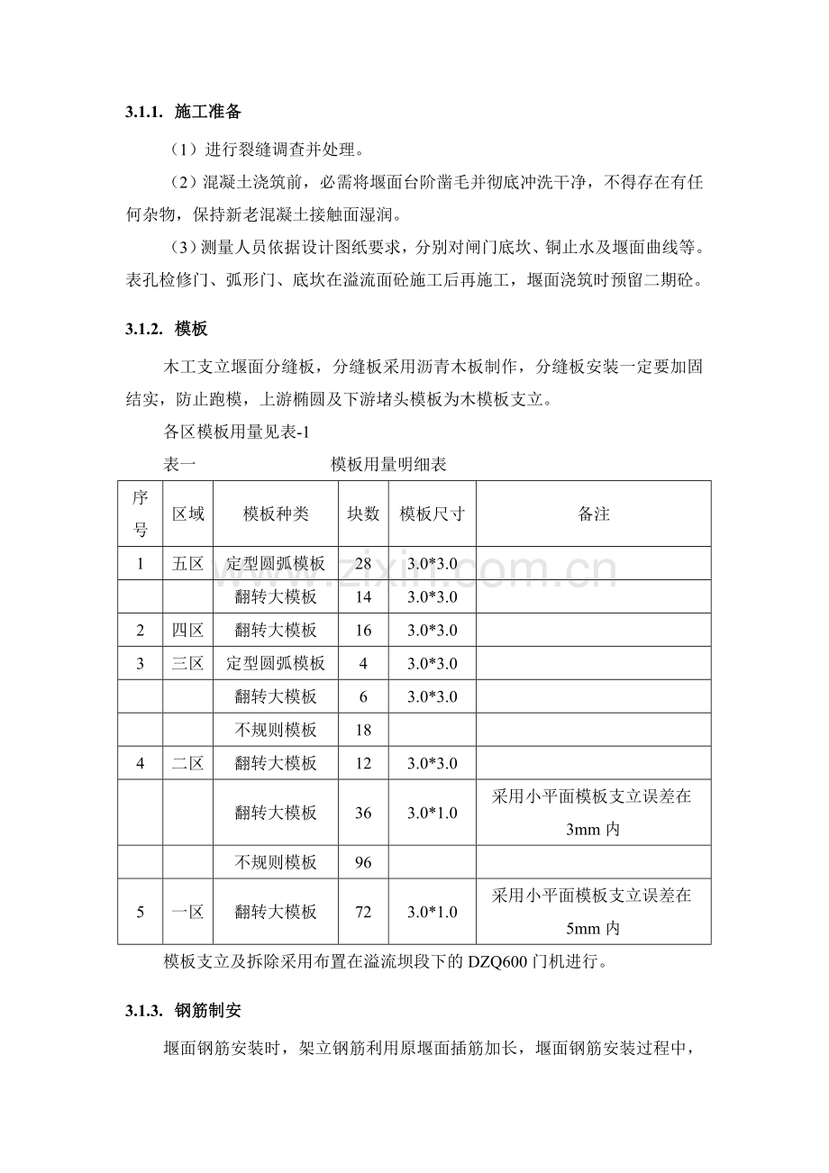 溢流面混凝土施工方案.doc_第2页